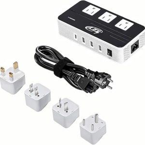 200-Watt Voltage Converter: Step Down from 220V to 110V with Worldwide Journey Adapter – Very best for Utilizing USA Home equipment Overseas in Europe, Australia, UK, Eire, and Mexico