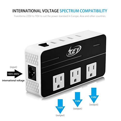 200-Watt Voltage Converter: Step Down from 220V to 110V with Worldwide Journey Adapter – Very best for Utilizing USA Home equipment Overseas in Europe, Australia, UK, Eire, and Mexico