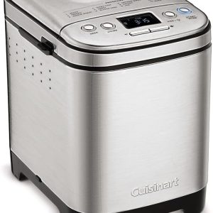 Cuisinart CBK-110P1 Automated Compact Bread Maker, Customizable Settings for As much as 2lb Loaves, Silver and Black