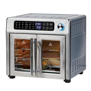 Emeril Lagasse 26 QT Additional-Massive Convection Toaster Oven Air Fryer with French Doorways, Stainless Metal End