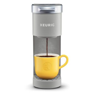 Keurig Ok-Mini Compact Single Serve Espresso Maker with Ok-Cup Pod, Brew Sizes from 6 to 12oz, Wire Storage Included, Preferrred for Restricted Area, Studio Grey