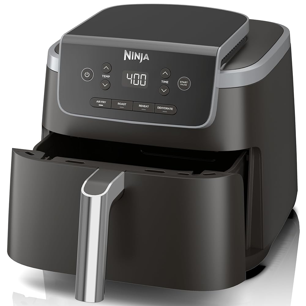 Ninja Professional 4-in-1 Air Fryer with 5 QT Capability – Air Fry, Roast, Reheat, Dehydrate, That includes 400°F Air Crisp Expertise for Fast, Crispy Outcomes, Nonstick Basket & Extra