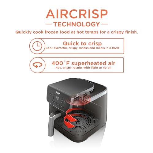 Ninja Professional 4-in-1 Air Fryer with 5 QT Capability – Air Fry, Roast, Reheat, Dehydrate, That includes 400°F Air Crisp Expertise for Fast, Crispy Outcomes, Nonstick Basket & Extra