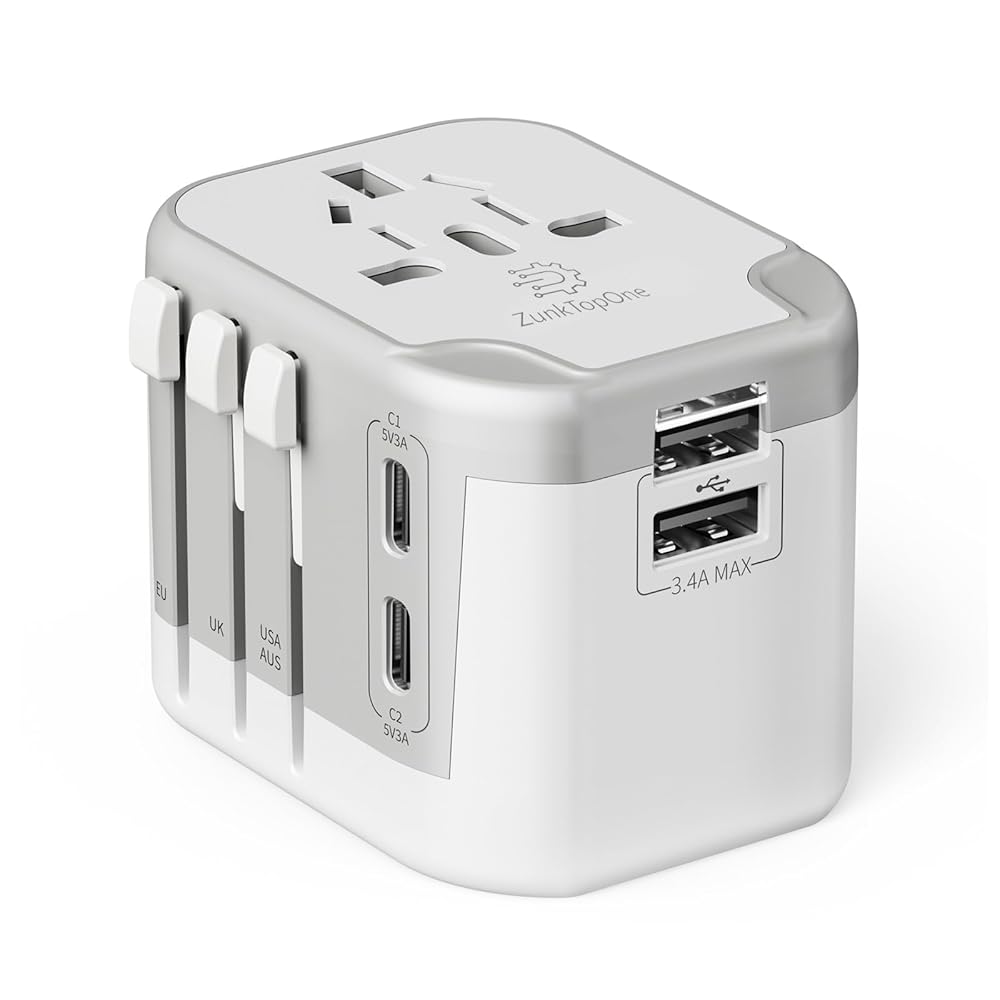 Common Journey Adapter with 2 USB-C and a couple of USB-A – Humorous White Elephant Items for {Couples}, Supreme for Valentine’s Day, Stocking Stuffers for Mothers, Dads, Teenagers, and Extra!